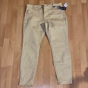 Khaki jeggings mid rise